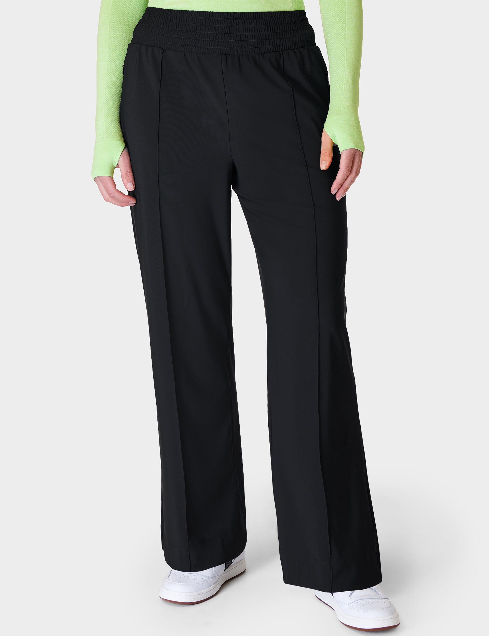 Sweaty Betty Explorer Wide Leg Trousers Black The Sports Edit