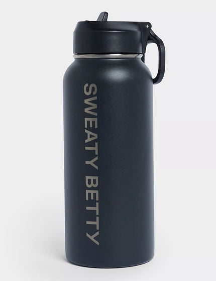 Sweaty Betty Keep It Chill Straw Water Bottle 950ml - Blackimages1- The Sports Edit