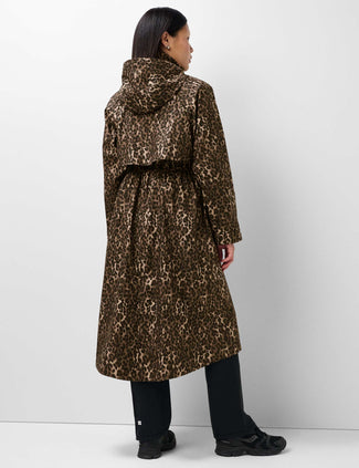 Motion Waterproof Longline Parka - Brown Ink Leopard Print Motion Waterproof Longline Parka - Brown Ink Leopard Print