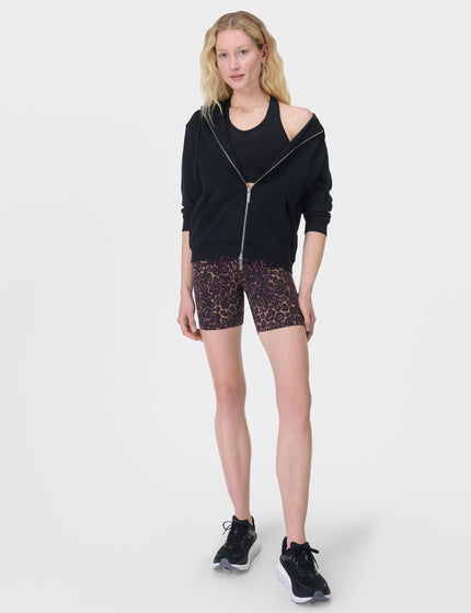 Sweaty Betty Power 6" Cycling Shorts - Brown Wild Leopard Printimages7- The Sports Edit