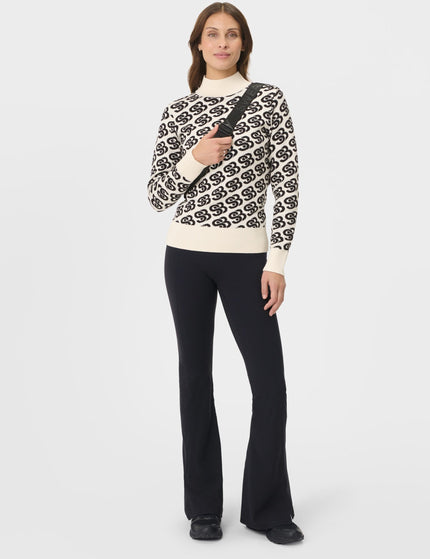 Sweaty Betty SB High Neck Ski Midlayer - White SB Jacquardimages6- The Sports Edit
