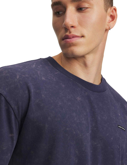 Under Armour Heavyweight Oversized Logo Wash Short Sleeve - Wash Navy/Whiteimages3- The Sports Edit