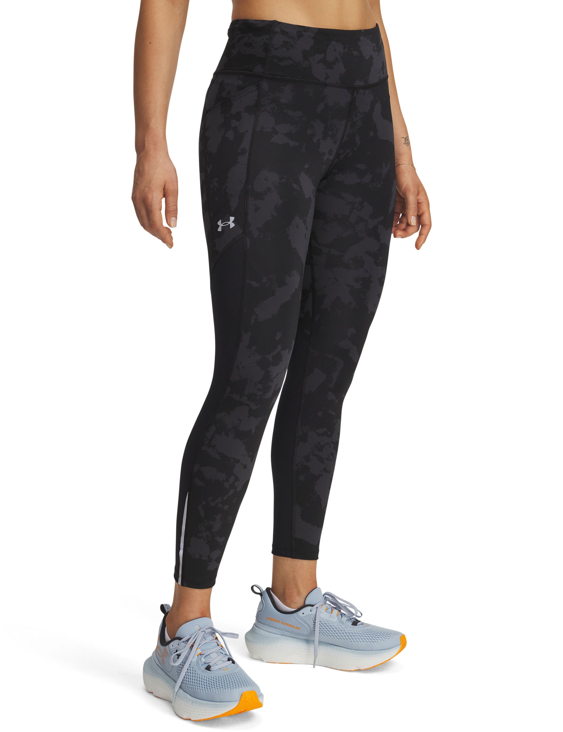 Under Armour Launch Printed Ankle Tights Black The Sports Edit