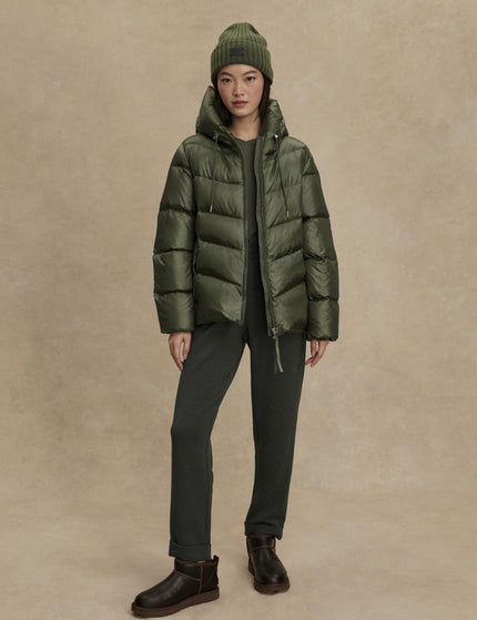 Varley Madelina Lightweight Down Jacket - Racing Oliveimages8- The Sports Edit