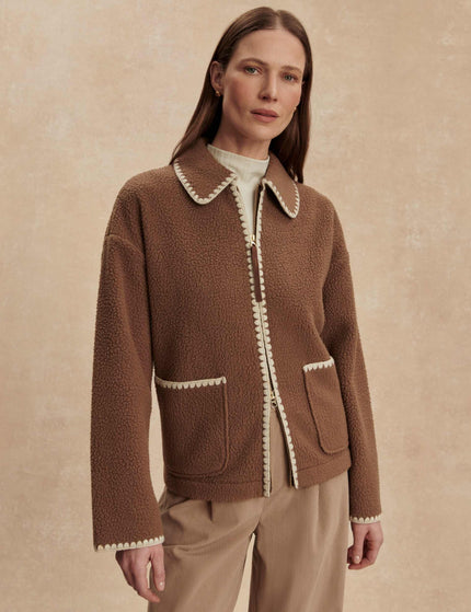 Varley Ruiko Zip-Through Fleece - Cocoa Dustimages1- The Sports Edit