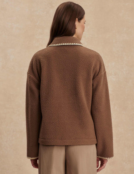 Varley Ruiko Zip-Through Fleece - Cocoa Dustimages2- The Sports Edit