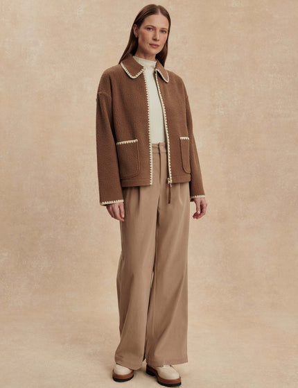 Varley Ruiko Zip-Through Fleece - Cocoa Dustimages6- The Sports Edit