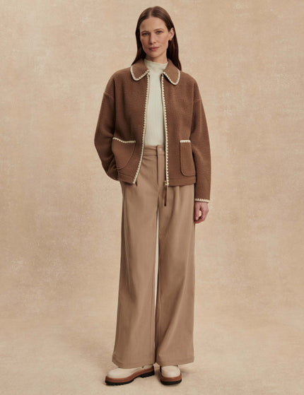 Varley Ruiko Zip-Through Fleece - Cocoa Dustimages7- The Sports Edit