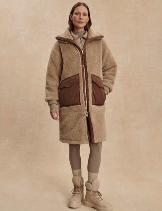 Theia Reversible Coat - Light Taupe/Cocoa Dust Theia Reversible Coat - Light Taupe/Cocoa Dust