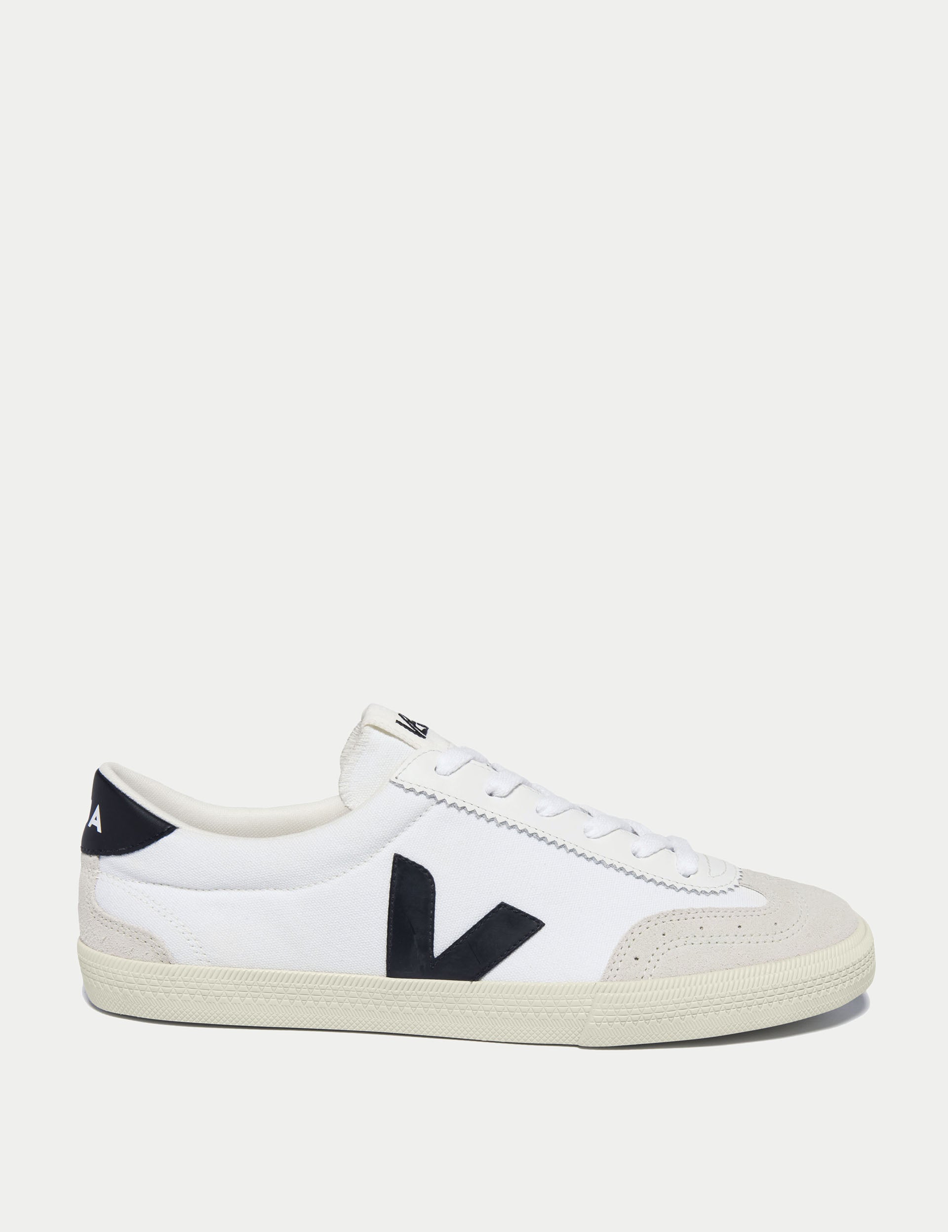 Veja Volley Canvas Trainers White Black The Sports Edit
