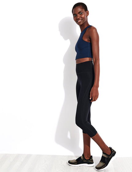 Girlfriend Collective Compressive High Waisted Capri Legging - Blackimages2- The Sports Edit