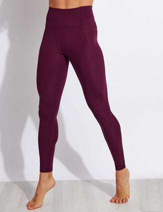 Compressive High Waisted Legging - Plum Compressive High Waisted Legging - Plum