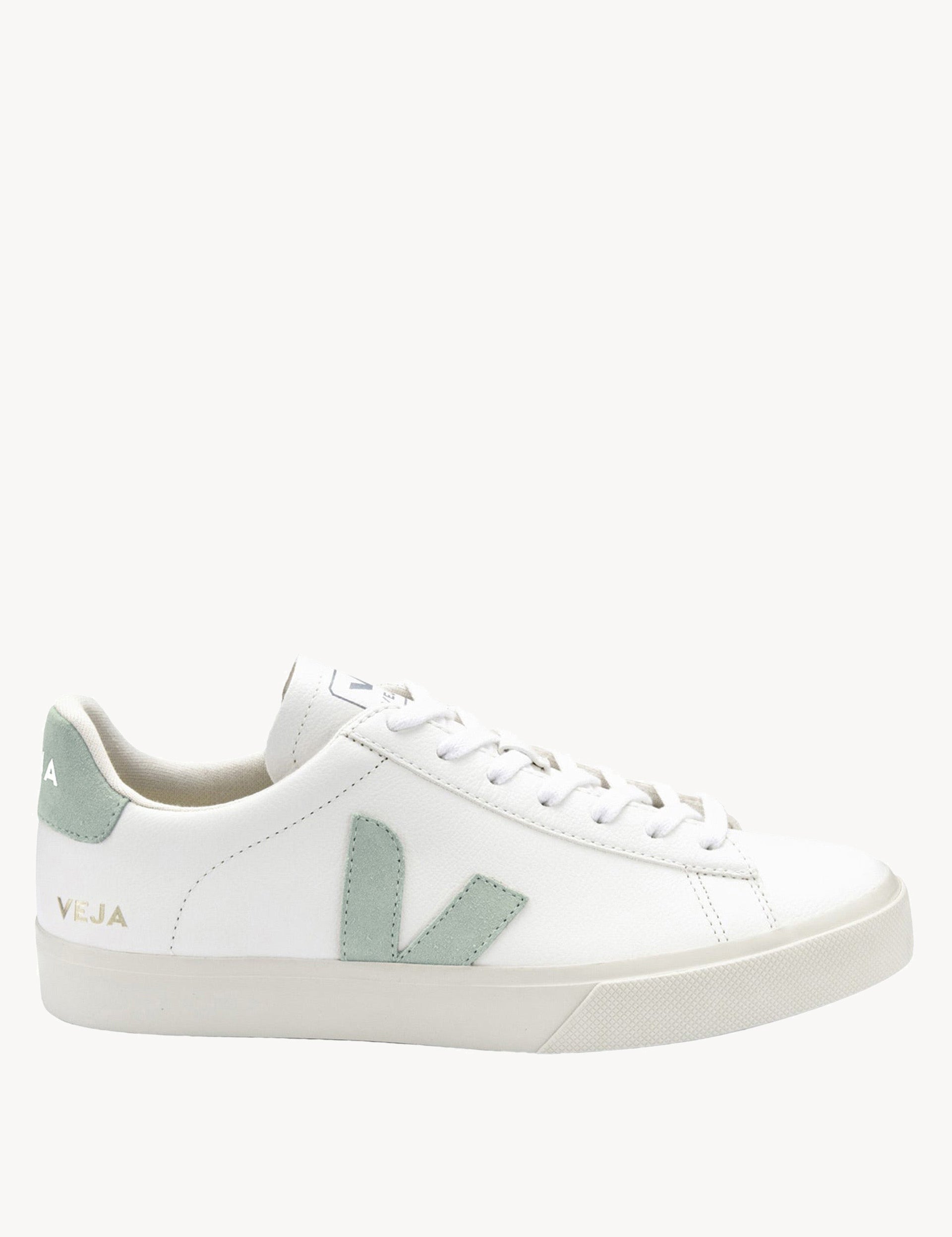 VEJA Campo White Matcha Women's Trainers The Sports Edit