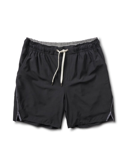 Vuori Trail Short - Black/Heather Grey Stripeimages3- The Sports Edit