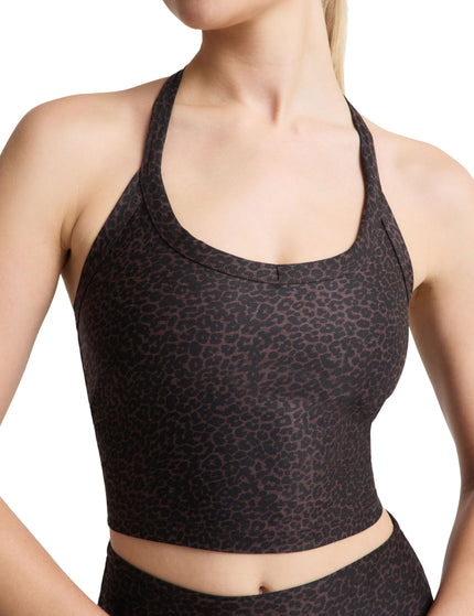 Beyond Yoga Softmark On The Up Cropped Tank - Cocoa Plum Leopardimages3- The Sports Edit