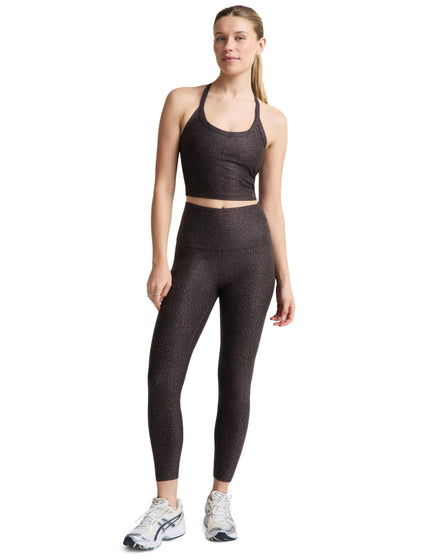 Beyond Yoga Softmark On The Up Cropped Tank - Cocoa Plum Leopardimages4- The Sports Edit