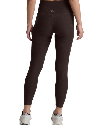Spacedye Caught In The Midi High Waisted Legging - Dark Chocolate Heather