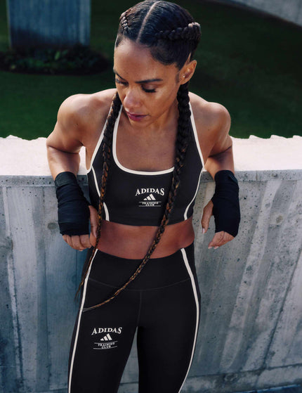 adidas Powerimpact Medium Support Heritage Bra - Black/Chalk Whiteimages1- The Sports Edit