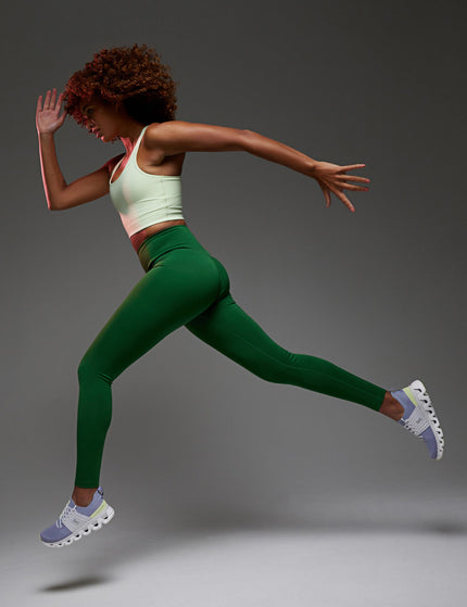 Girlfriend Collective Paloma Bra Classic - Green Teaimages4- The Sports Edit