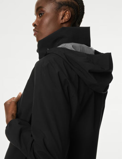 Goodmove Waterproof Zip Up Hooded Jacket - Blackimages6- The Sports Edit