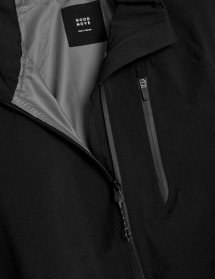 Goodmove Waterproof Zip Up Hooded Jacket - Blackimages5- The Sports Edit