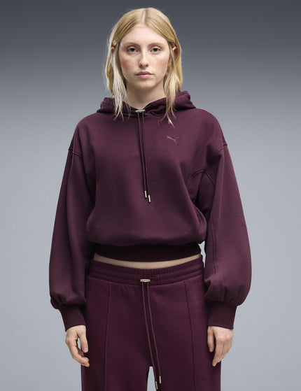 PUMA HER Relaxed Hoodie - Ruby Noirimages1- The Sports Edit