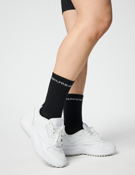 Girlfriend Collective Crew Sock 3 Pack - Blackimages2- The Sports Edit