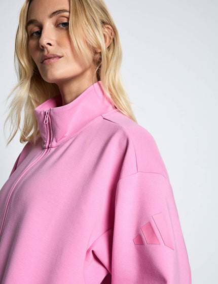 adidas Soft Lux Loose Full-Zip - St Tropic Bloomimages4- The Sports Edit