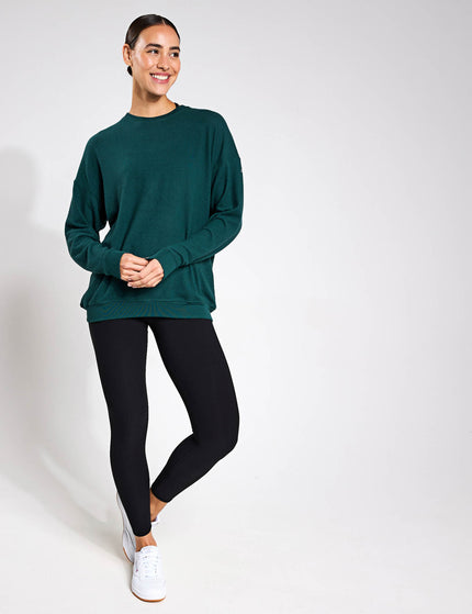 Alo Yoga Soho Pullover - Midnight Greenimages4- The Sports Edit