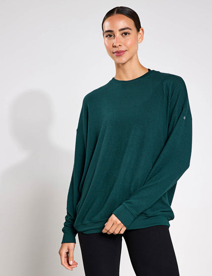 Alo Yoga Soho Pullover - Midnight Greenimages1- The Sports Edit