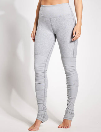 High Waisted Alosoft Goddess Legging- Zinc Heather