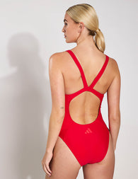 adidas | 3-Stripes V-Back Swimsuit - Ivy/Green | The Sports Edit