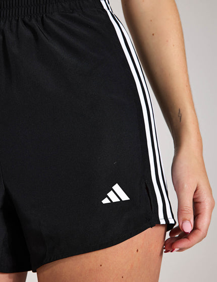 adidas 3-Stripes High Waisted Shorts - Black/Whiteimages3- The Sports Edit