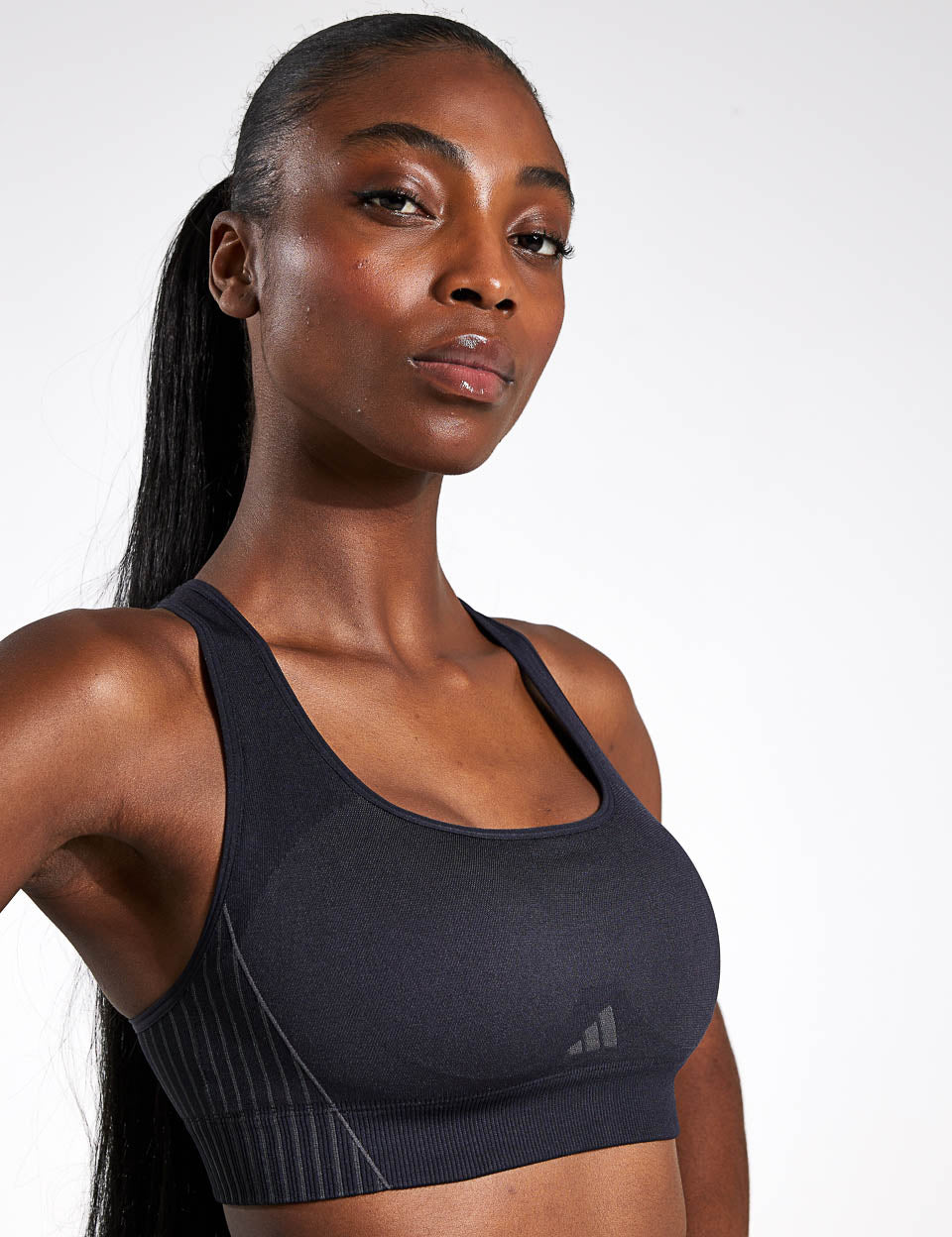 Recycled training bra, black –