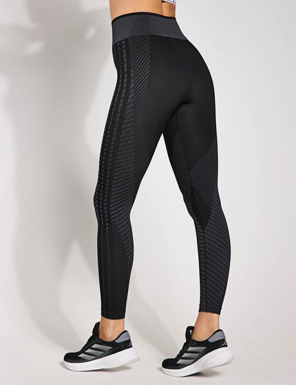 adidas Knitted Training 7/8 Leggings - Black/Grey Siximages2- The Sports Edit