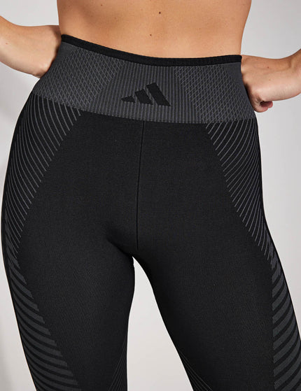 adidas Knitted Training 7/8 Leggings - Black/Grey Siximages3- The Sports Edit