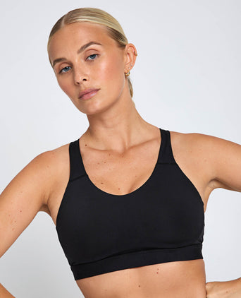Optime Essentials Workout High Support Bra - Black