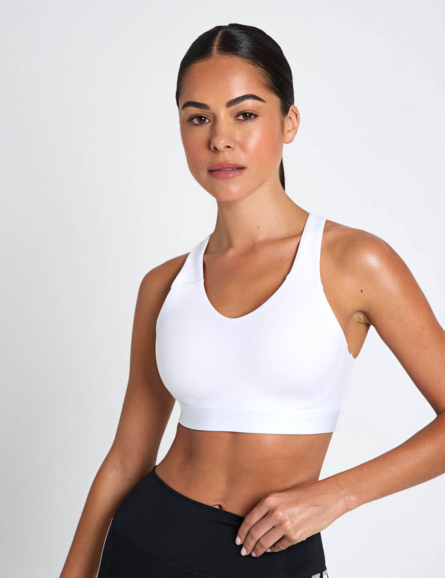 Optime Essentials Workout High Support Sports Bra - White