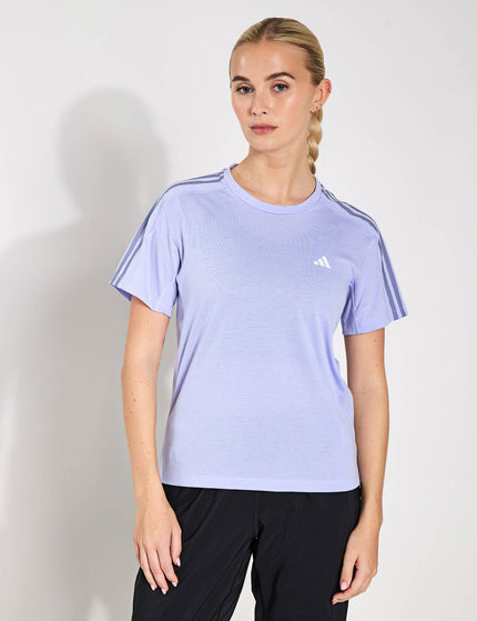 adidas Own the Run 3-Stripes T-Shirt - Violet Toneimages1- The Sports Edit