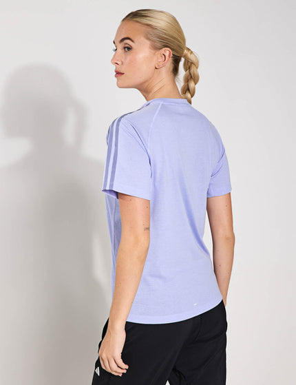 adidas Own the Run 3-Stripes T-Shirt - Violet Toneimages2- The Sports Edit