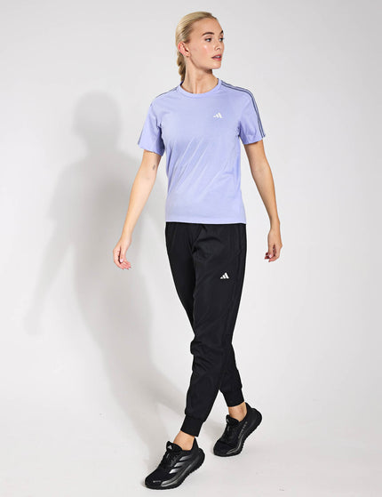 adidas Own the Run 3-Stripes T-Shirt - Violet Toneimages4- The Sports Edit