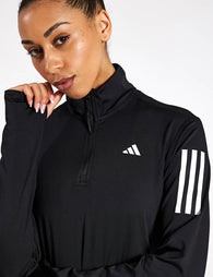 アディダス adidas Own The Run 1u002F2 ジップ Sweatshirt レディース パーカー スウェット Black adidas Women's Own The Run Half-Zip, Black, Large at Amazon