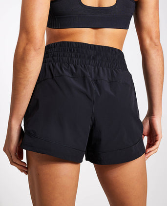 Pacer Stretch-Woven Zipper Pocket Lux Shorts - Black