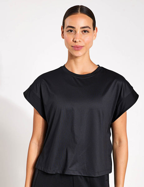 AP STUDIO - T♡TDです adidas | Studio T-Shirt - Black/Grey Six | The Sports Edit