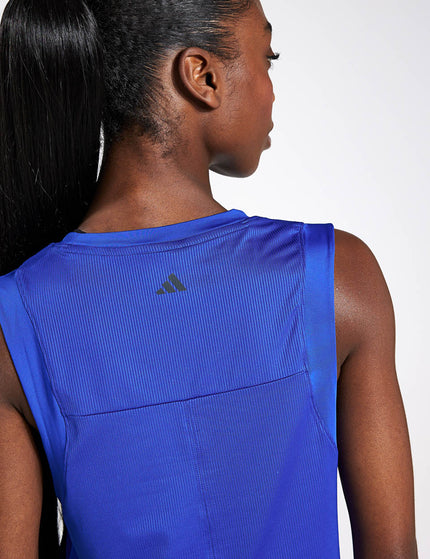 adidas Studio Tank Top - Semi Lucid Blue/Grey Siximages3- The Sports Edit