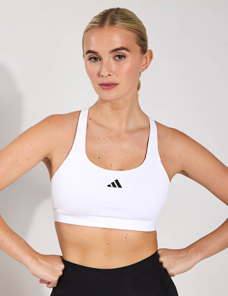 adidas TLRDREACT Training High-Support Bra White The Sports Edit