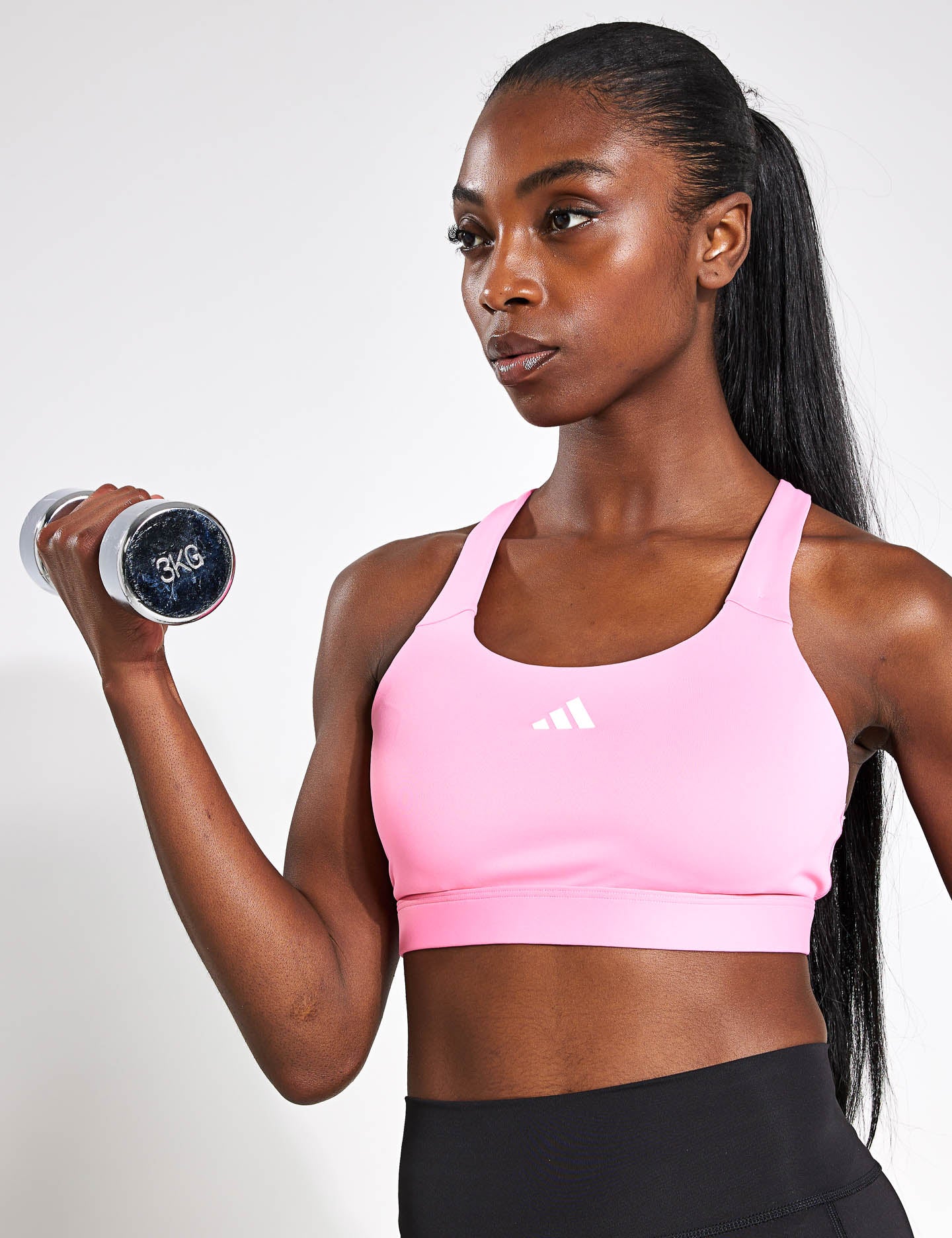 adidas | TLRDREACT Training High-Support Bra - Pink | The Sports Edit