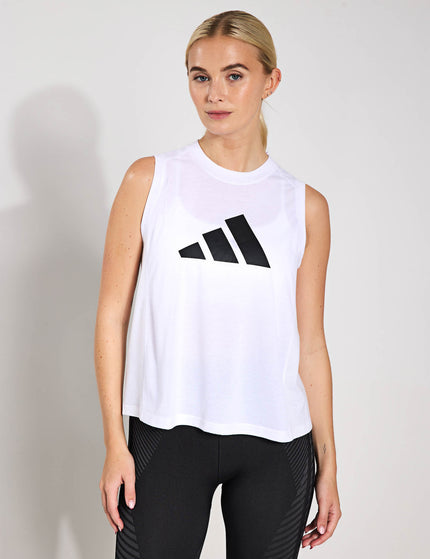 adidas Train Essentials Big Performance Logo Training Tank Top - White/Blackimages1- The Sports Edit