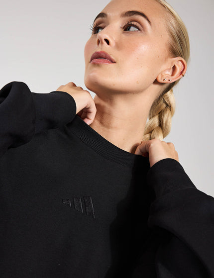 adidas ALL SZN Fleece Loose Sweatshirt - Blackimages3- The Sports Edit