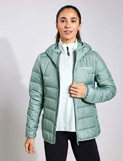 adidas Terrex Multi Light Down Hooded Jacket - Silver Greenimages1- The Sports Edit